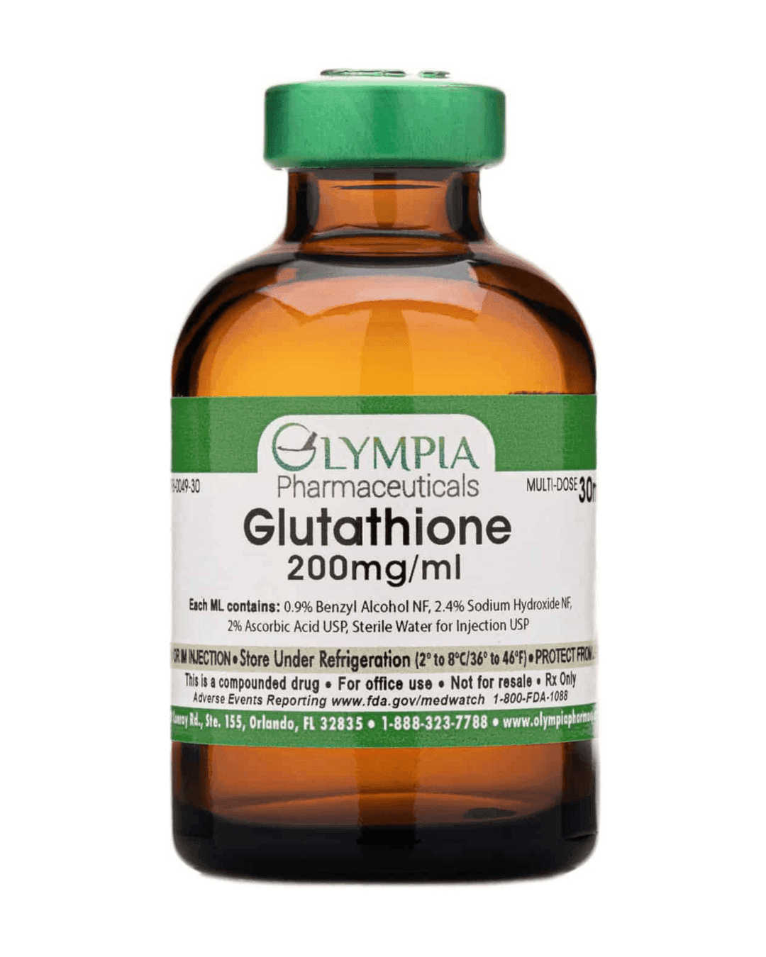 Glutathione IV Drip treatment with visible infusion bag and tubing on a light background